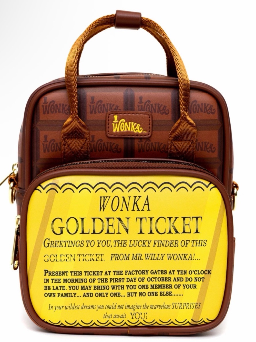 BoxLunch- Buckle-Down Willy Wonka Golden Ticket and Wonka Bar Crossbody Bag